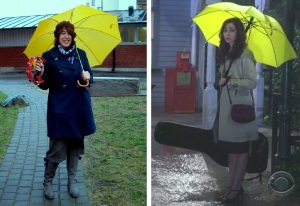I am, obviously, a music person, and I own a yellow umbrella - just like the eponymous Mother from How I Met Your Mother! But I play tambourine, not bass guitar! 